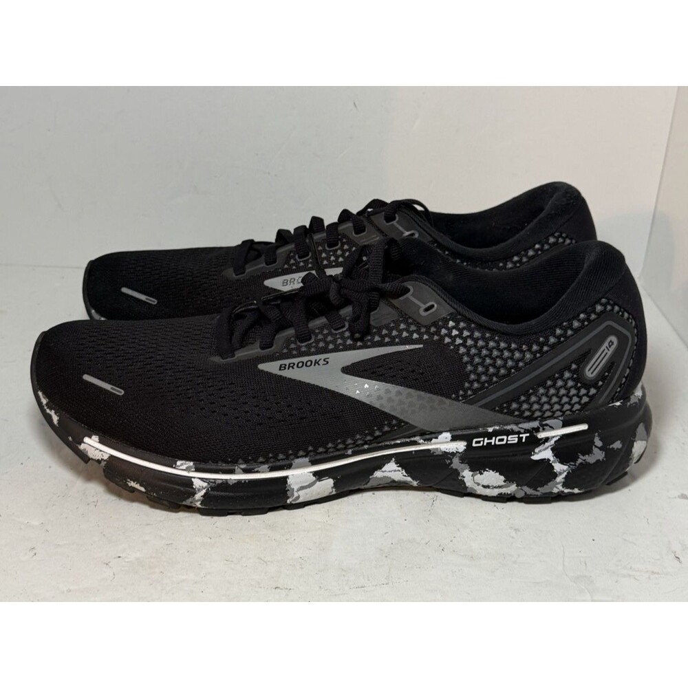 Brooks Ghost 14 Running Shoes Sneakers Men’s Size 12 Black Athletic Walking
